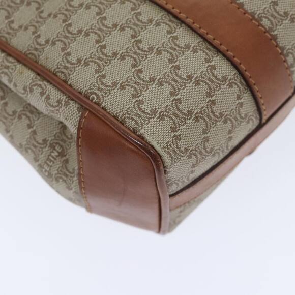 CELINE Macadam Canvas Hand Bag Beige Gold - Picture 13 of 16